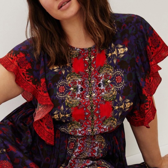 Anthropologie Elaine Ruffled Maxi Dress - Picture 3 of 11